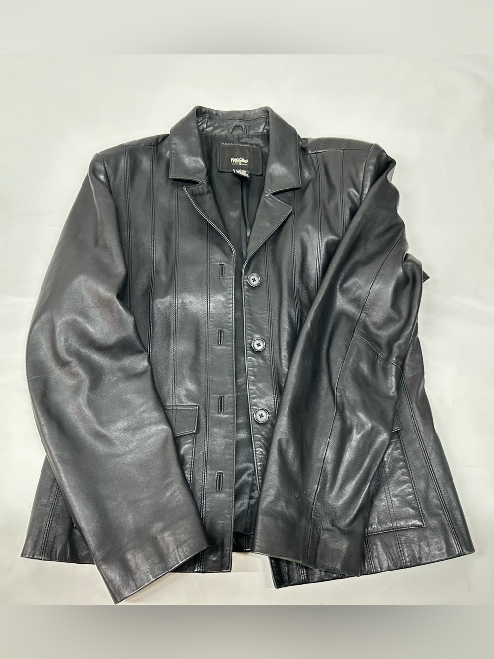 Vintage Y2K Mossimo Black Leather Jacket
